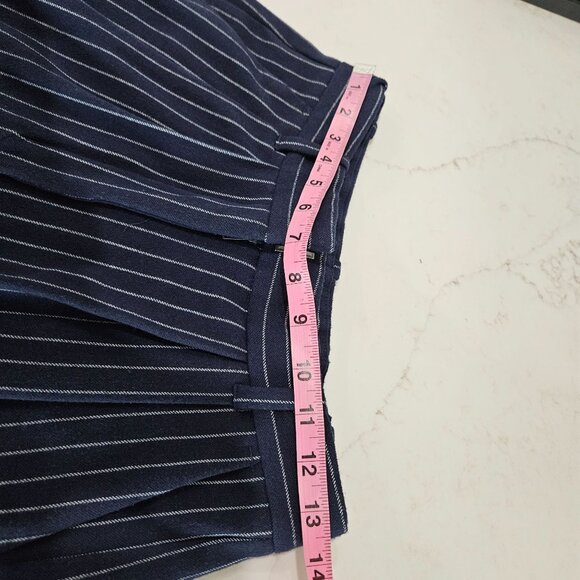 Abercrombie & Fitch Sloane Wide Leg Pants Size Small Navy White Striped Preppy - Picture 9 of 11